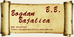 Bogdan Bajalica vizit kartica